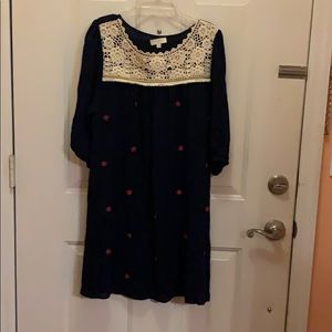 Navy embroidered Size Small Umgee dress